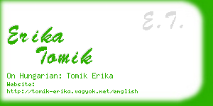 erika tomik business card